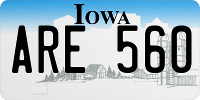IA license plate ARE560