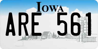 IA license plate ARE561