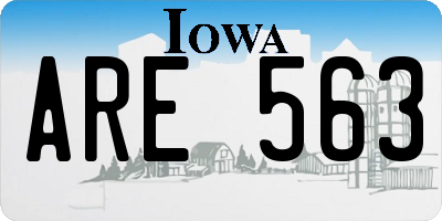 IA license plate ARE563