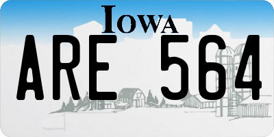 IA license plate ARE564