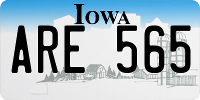 IA license plate ARE565