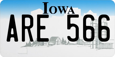 IA license plate ARE566