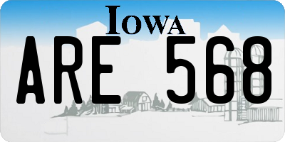 IA license plate ARE568