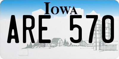 IA license plate ARE570