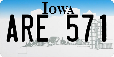 IA license plate ARE571