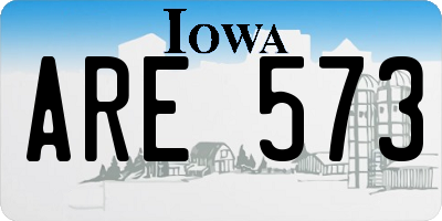 IA license plate ARE573