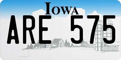IA license plate ARE575