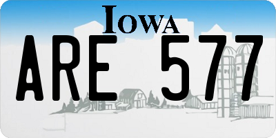 IA license plate ARE577