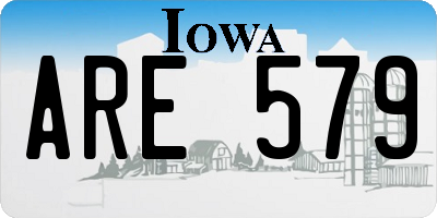 IA license plate ARE579