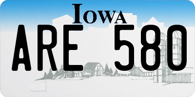 IA license plate ARE580