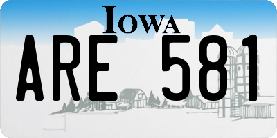 IA license plate ARE581