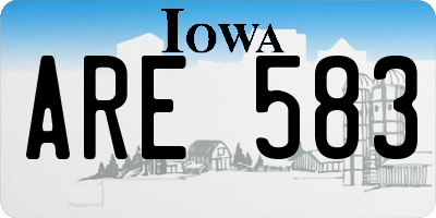 IA license plate ARE583