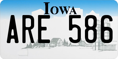 IA license plate ARE586