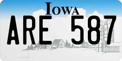 IA license plate ARE587
