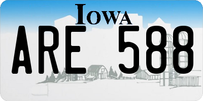 IA license plate ARE588