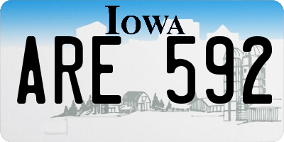 IA license plate ARE592