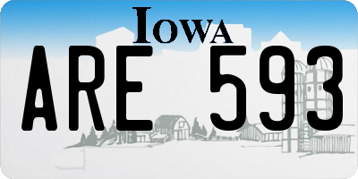 IA license plate ARE593