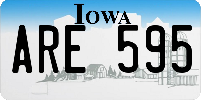 IA license plate ARE595