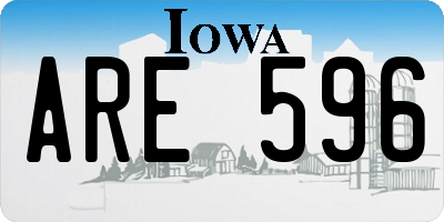 IA license plate ARE596