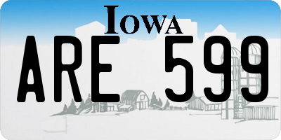 IA license plate ARE599