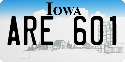IA license plate ARE601