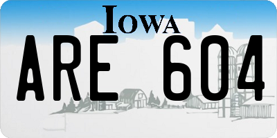 IA license plate ARE604