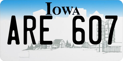 IA license plate ARE607