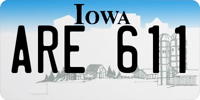 IA license plate ARE611