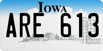 IA license plate ARE613