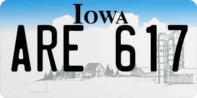 IA license plate ARE617
