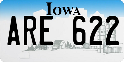 IA license plate ARE622
