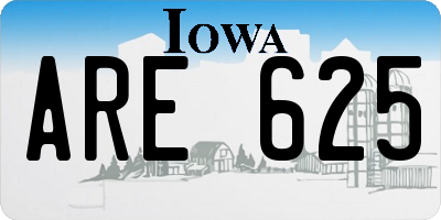 IA license plate ARE625