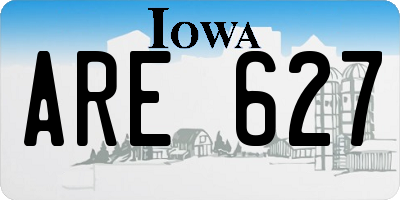 IA license plate ARE627