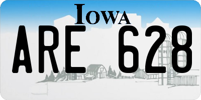 IA license plate ARE628