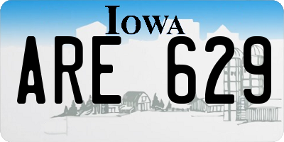 IA license plate ARE629