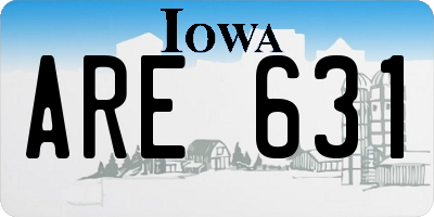 IA license plate ARE631