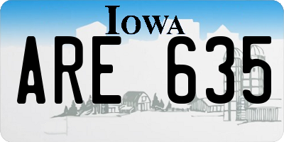 IA license plate ARE635