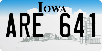 IA license plate ARE641