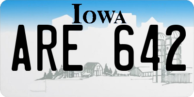 IA license plate ARE642