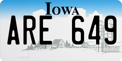IA license plate ARE649
