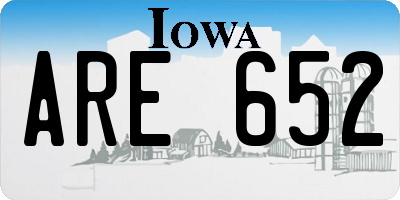 IA license plate ARE652