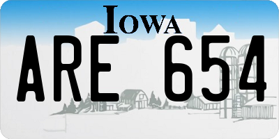 IA license plate ARE654
