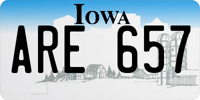 IA license plate ARE657