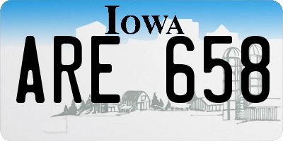 IA license plate ARE658