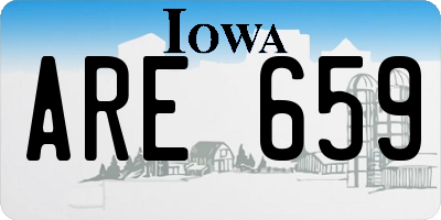 IA license plate ARE659