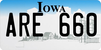 IA license plate ARE660