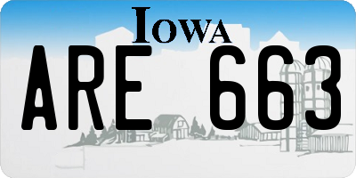 IA license plate ARE663