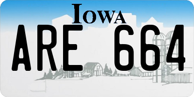 IA license plate ARE664