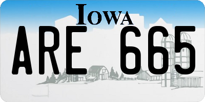 IA license plate ARE665