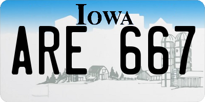 IA license plate ARE667